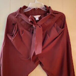 Athleta (Burnt Red) Pants w/fabric belt.